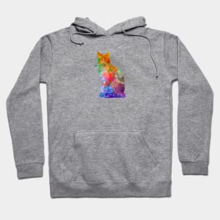 snowshoe cat in watercolor Hoodie